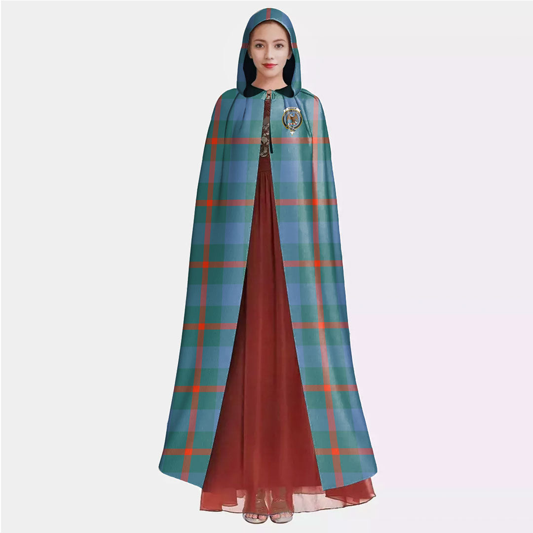 Agnew Ancient Tartan Crest Hooded Cloak