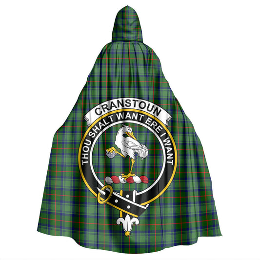 Cranstoun Tartan Crest Hooded Cloak