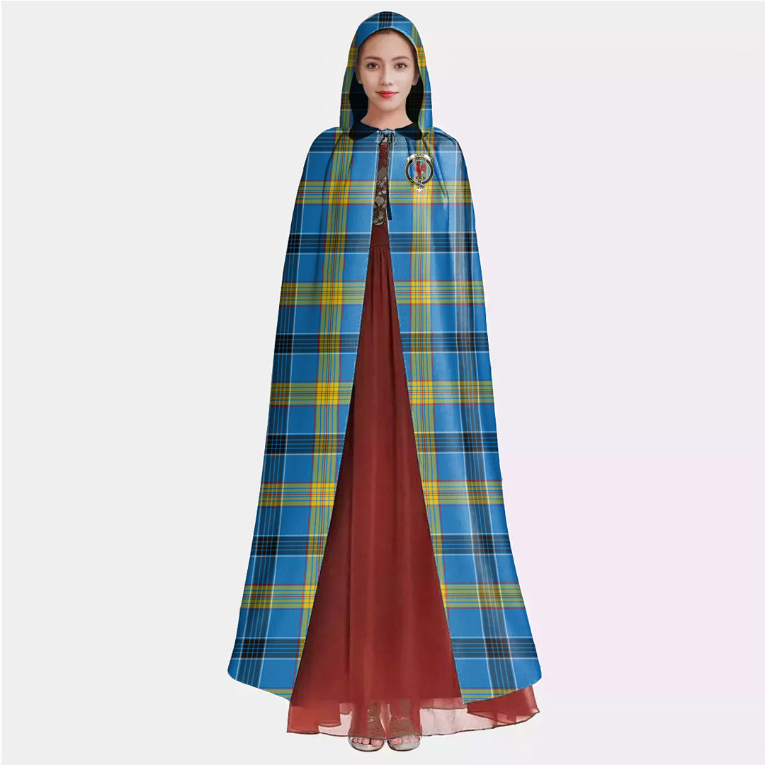 Laing Tartan Crest Hooded Cloak