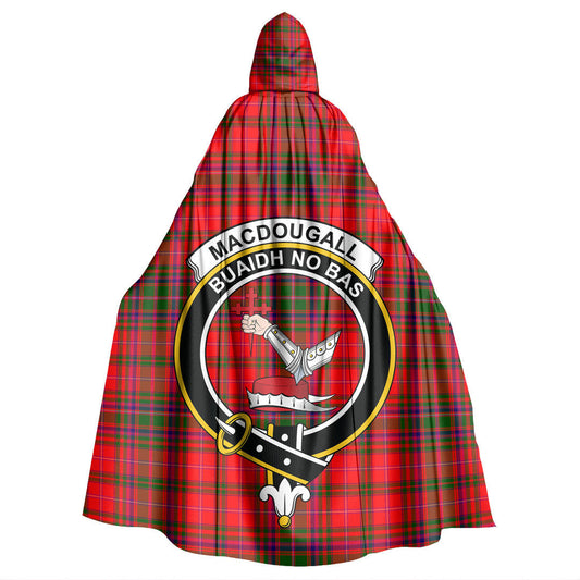 MacDougall Modern Tartan Crest Hooded Cloak