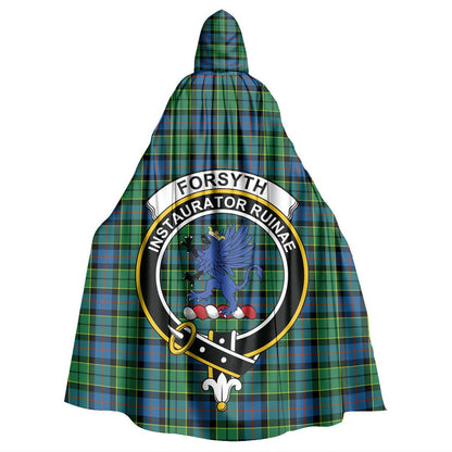 Forsyth Ancient Tartan Crest Hooded Cloak