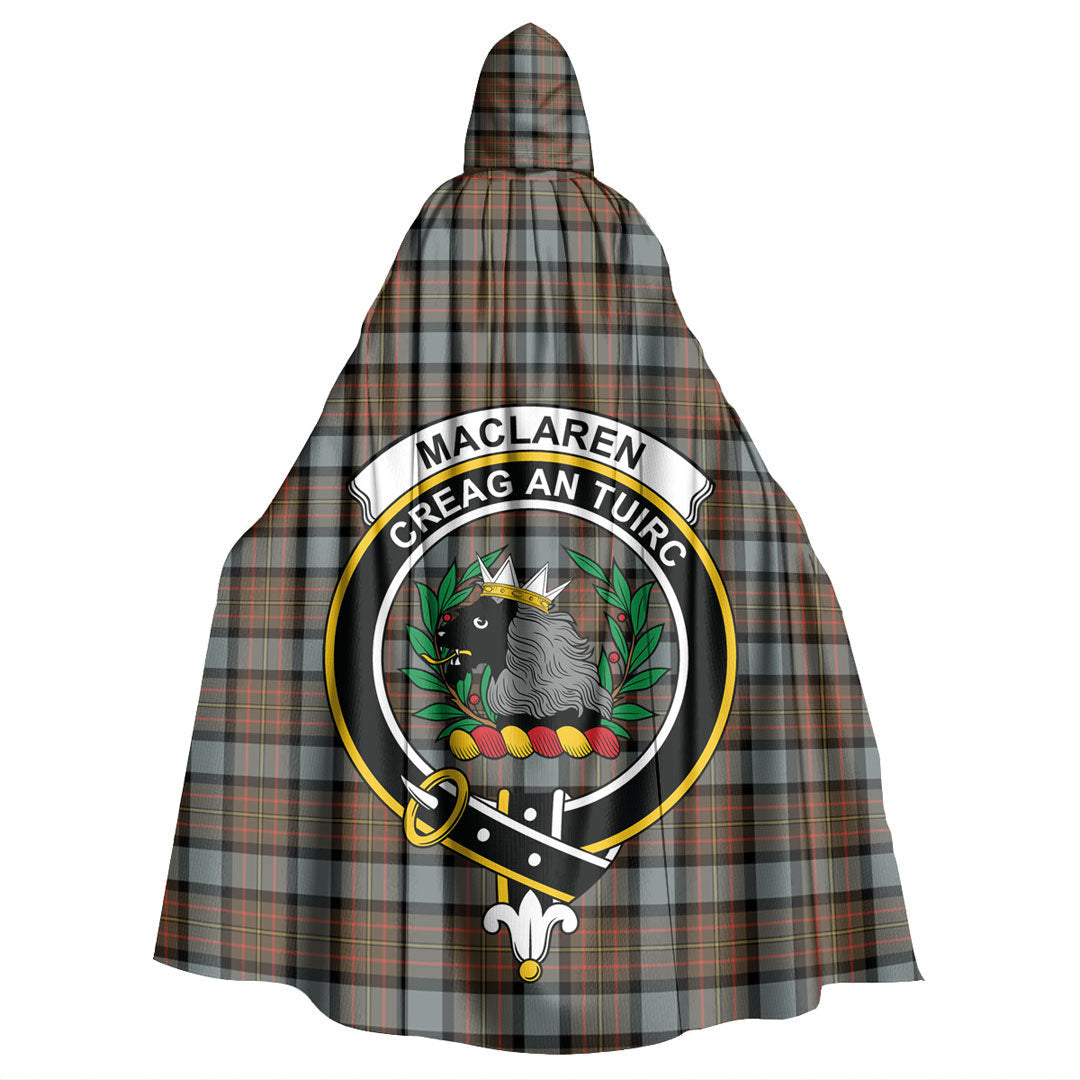 MacLaren Weathered Tartan Crest Hooded Cloak