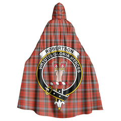 Robertson Weathered Tartan Crest Hooded Cloak