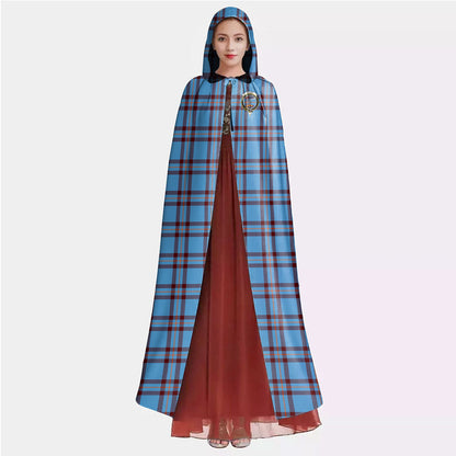 Elliot Ancient Tartan Crest Hooded Cloak