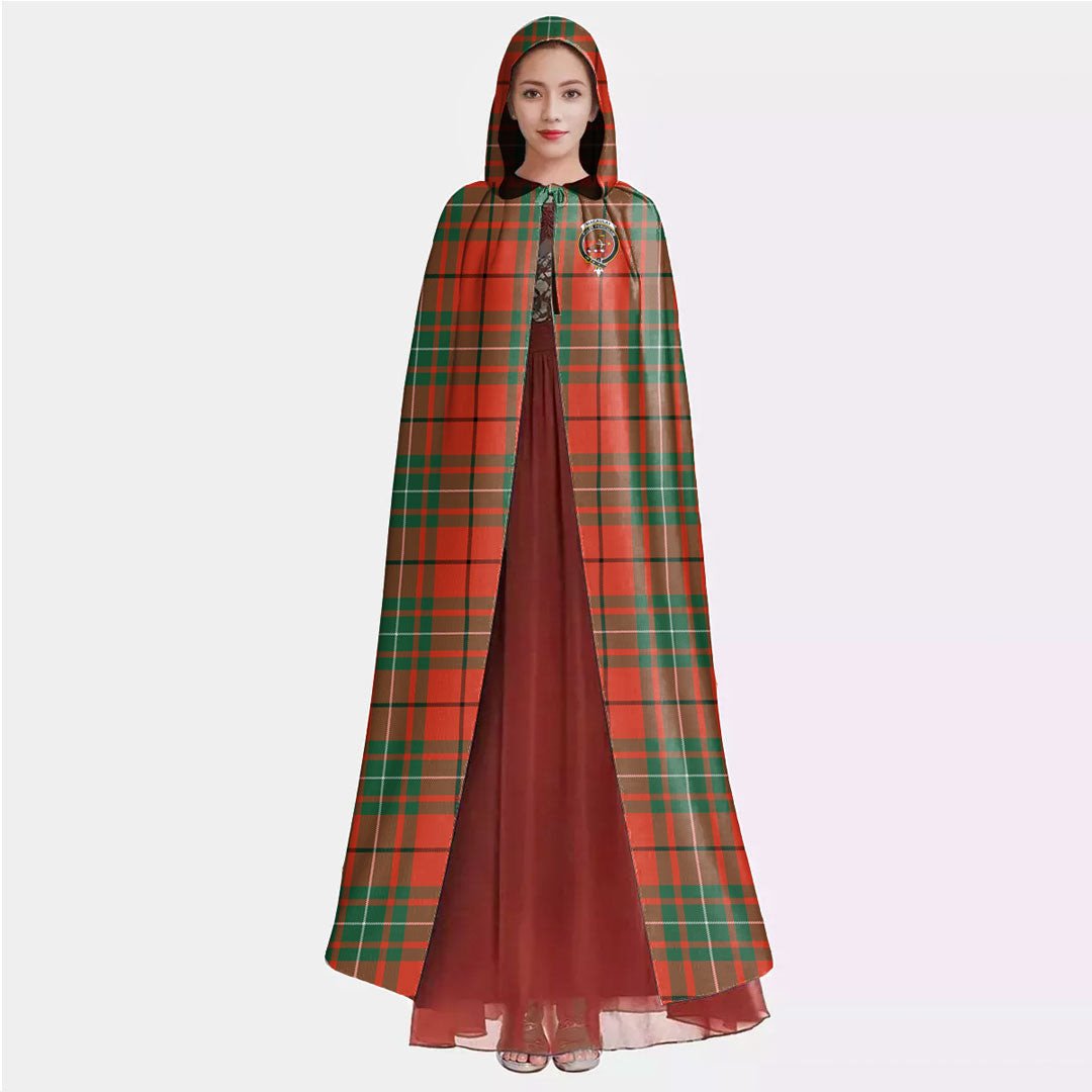 MacAulay Ancient Tartan Crest Hooded Cloak