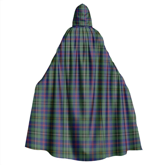 Wood Modern Tartan Plaid Hooded Cloak