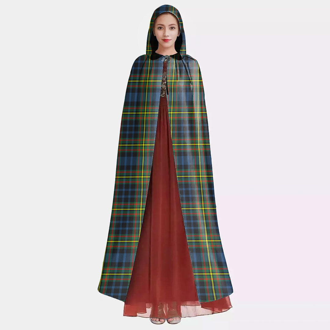 MacLellan Ancient Tartan Plaid Hooded Cloak