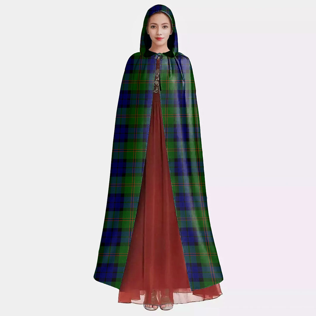 Dundas Modern Tartan Plaid Hooded Cloak