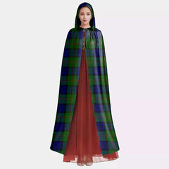Dundas Modern Tartan Plaid Hooded Cloak