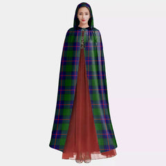 Shaw Modern Tartan Plaid Hooded Cloak