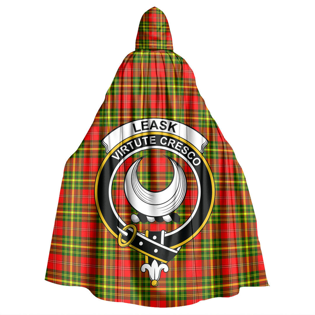 Leask Tartan Crest Hooded Cloak