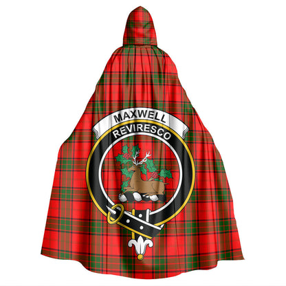 Maxwell Modern Tartan Crest Hooded Cloak