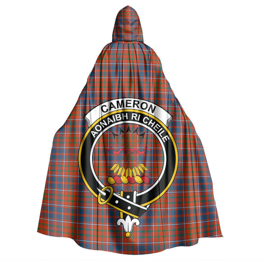 Cameron of Lochiel Ancient Tartan Crest Hooded Cloak