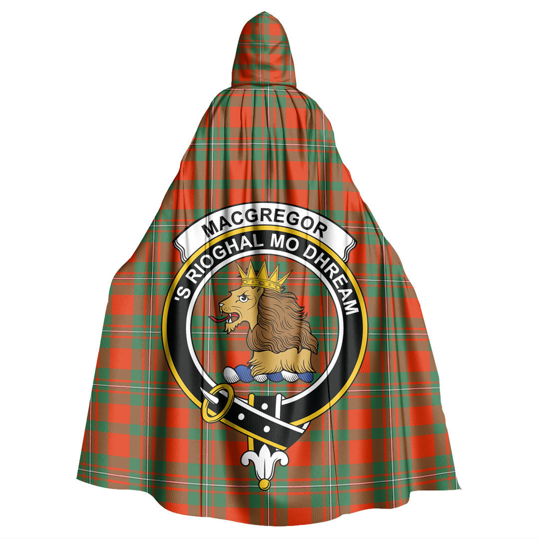 MacGregor Ancient Tartan Crest Hooded Cloak