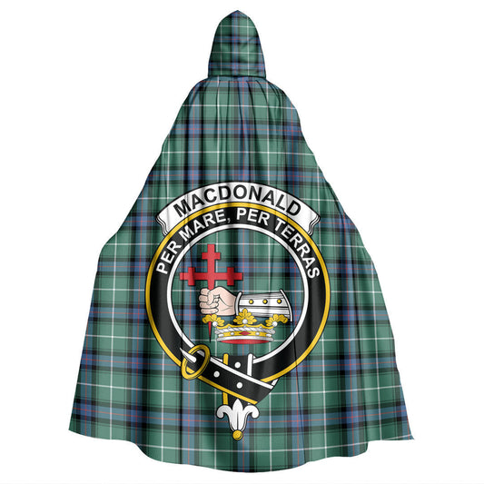 MacDonald of the Isles Hunting Ancient Tartan Crest Hooded Cloak