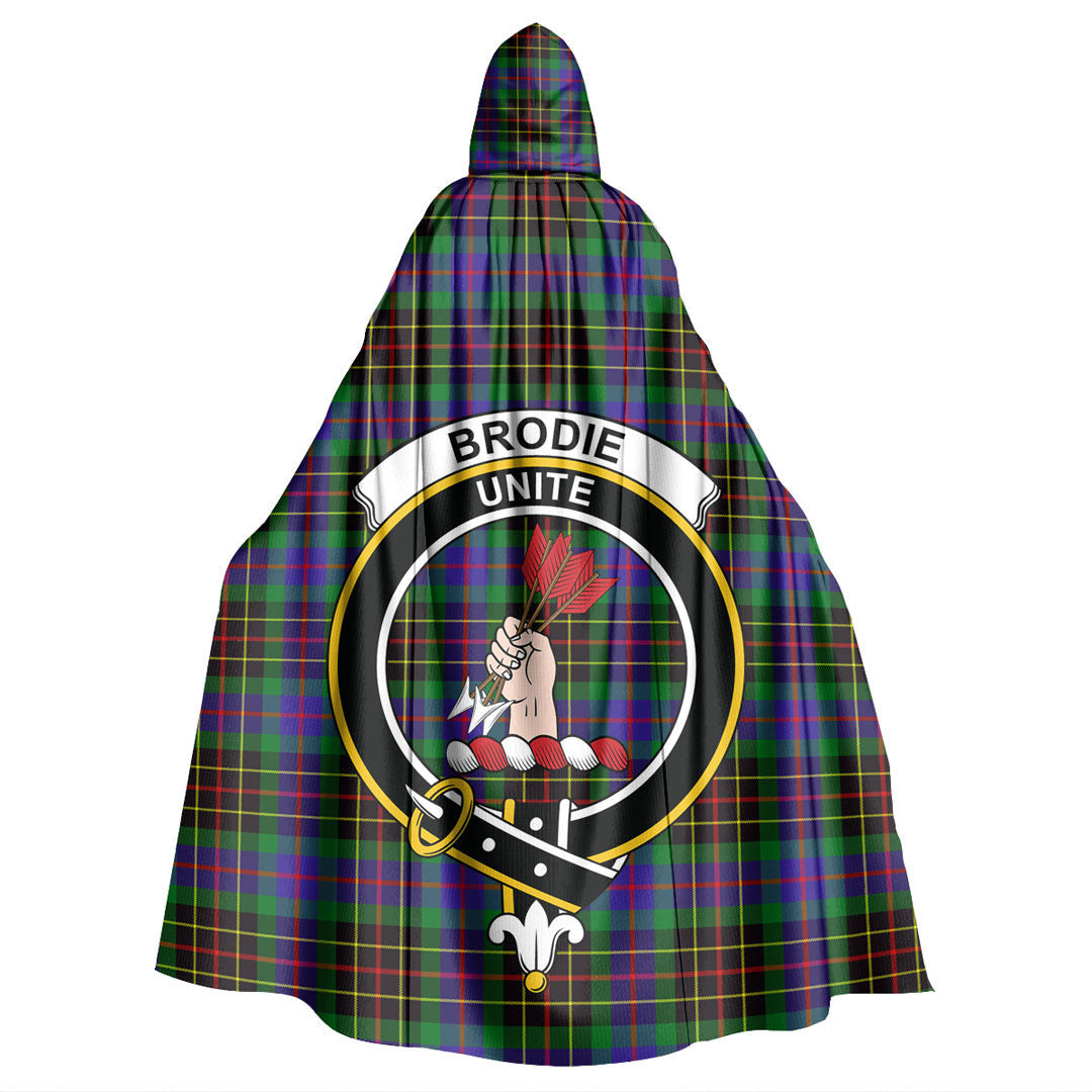 Brodie Hunting Modern Tartan Crest Hooded Cloak