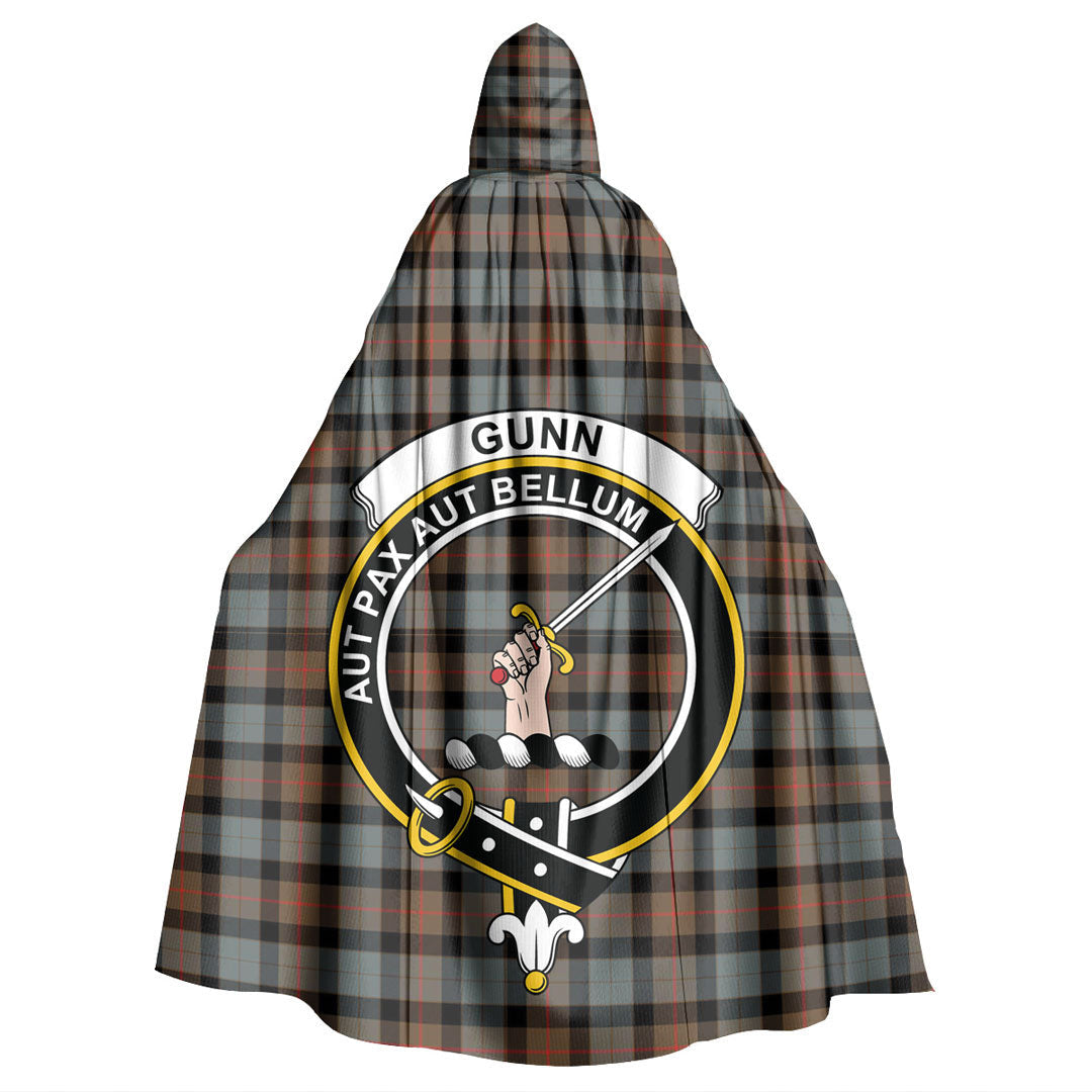 Gunn Weathered Tartan Crest Hooded Cloak