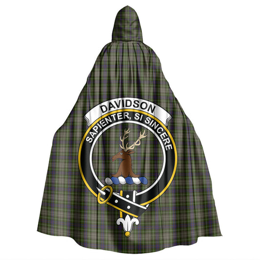 Davidson Tulloch Dress Tartan Crest Hooded Cloak