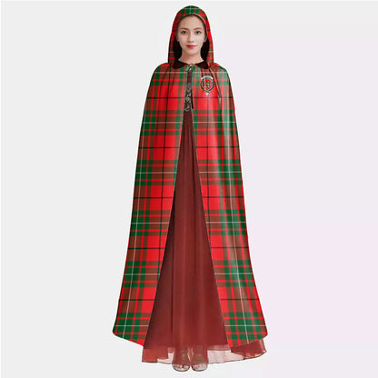 MacAulay Modern Tartan Crest Hooded Cloak