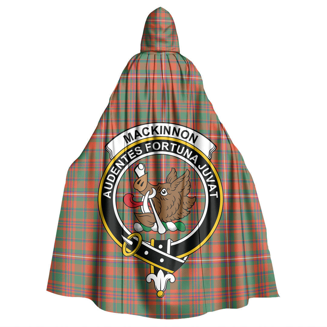 MacKinnon Ancient Tartan Crest Hooded Cloak