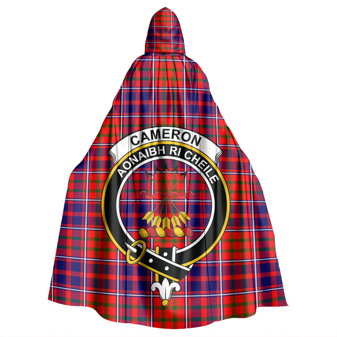 Cameron of Lochiel Modern Tartan Crest Hooded Cloak