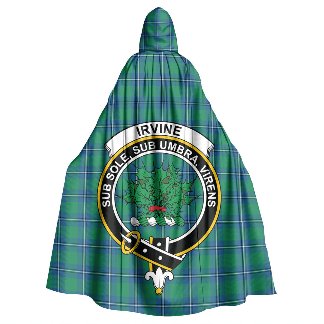 Irvine Ancient Tartan Crest Hooded Cloak