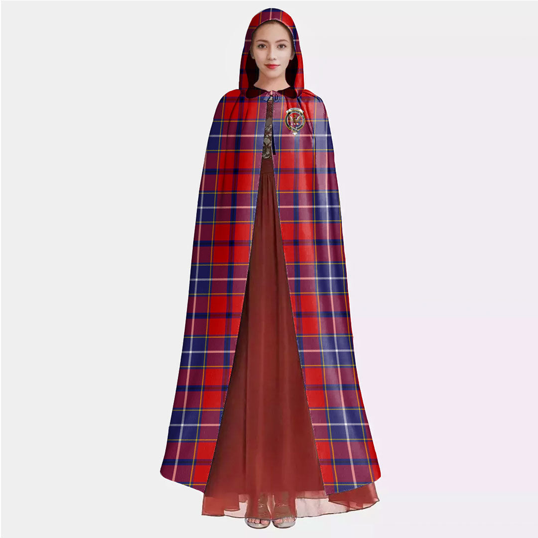 Wishart Dress Tartan Crest Hooded Cloak