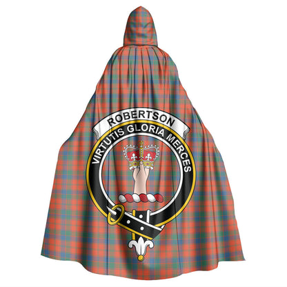 Robertson Ancient Tartan Crest Hooded Cloak