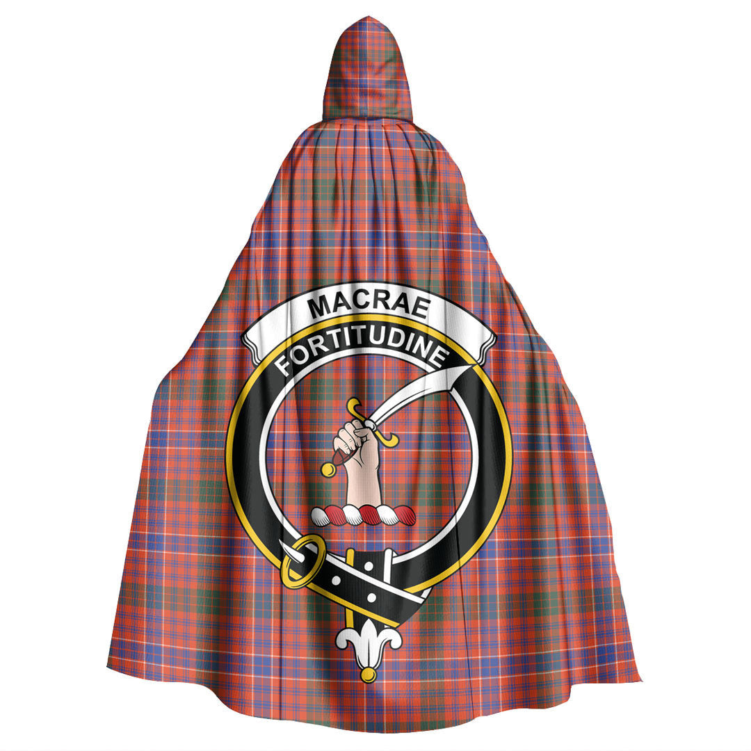 MacRae Ancient Tartan Crest Hooded Cloak