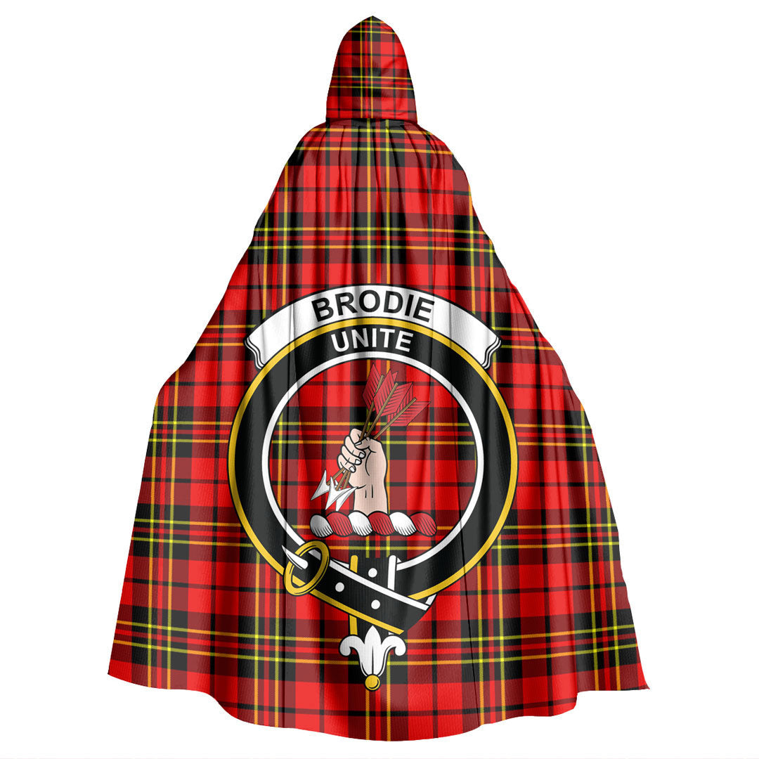 Brodie Modern Tartan Crest Hooded Cloak