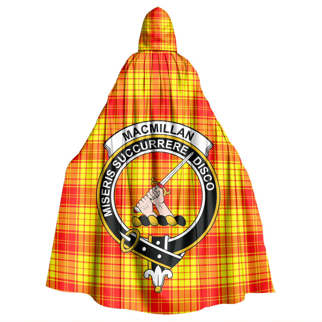 MacMillan Tartan Plaid Tartan Crest Hooded Cloak