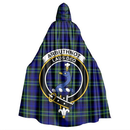 Arbuthnot Modern Tartan Crest Hooded Cloak