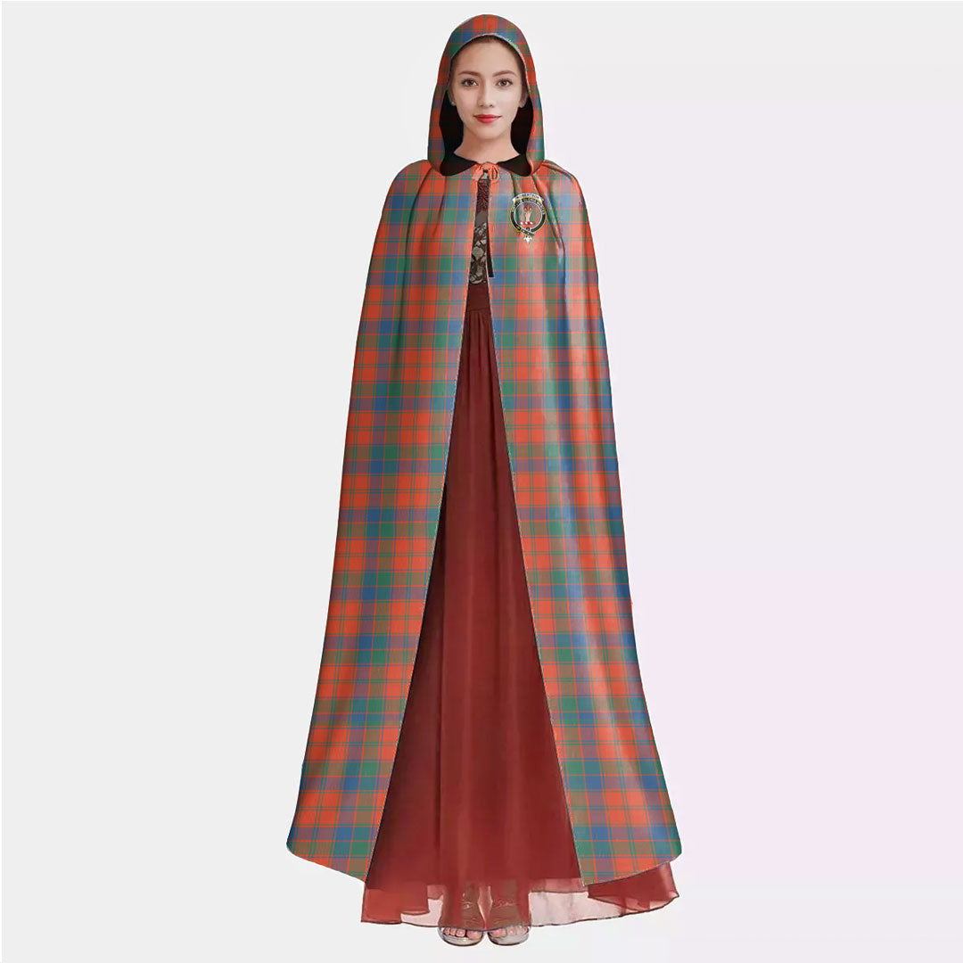 Robertson Ancient Tartan Crest Hooded Cloak