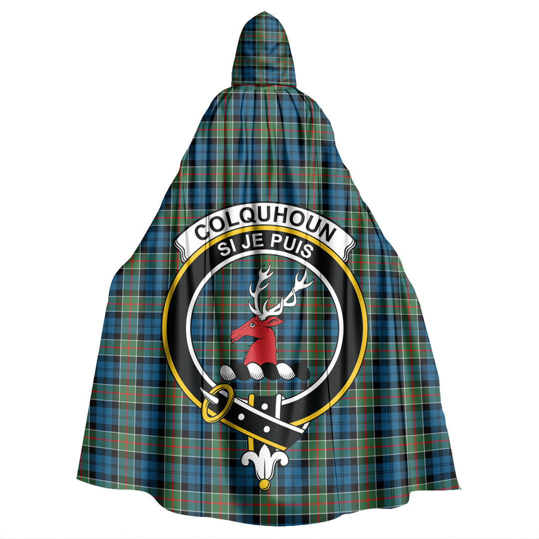 Colquhoun Ancient Tartan Crest Hooded Cloak