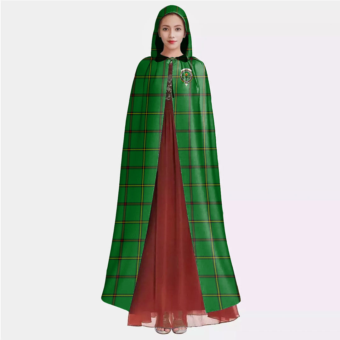 Don _Tribe of Mar Tartan Crest Hooded Cloak