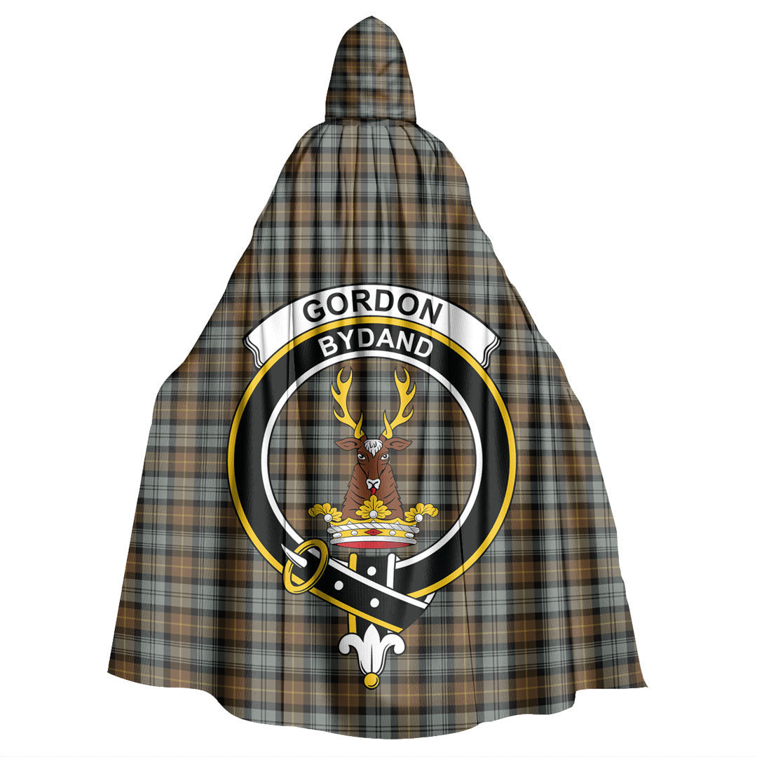 Gordon Weathered Tartan Crest Hooded Cloak