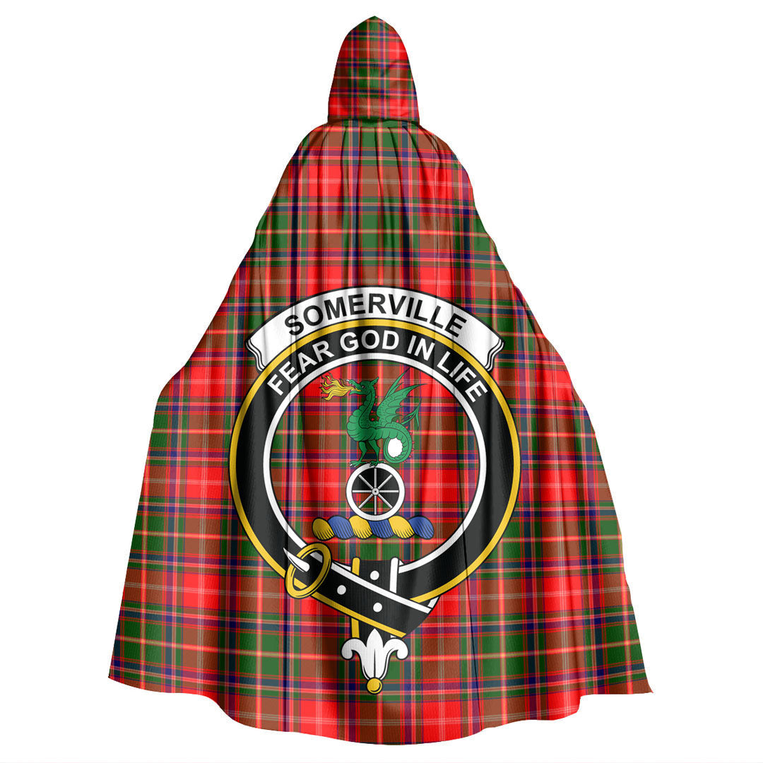Somerville Modern Tartan Crest Hooded Cloak