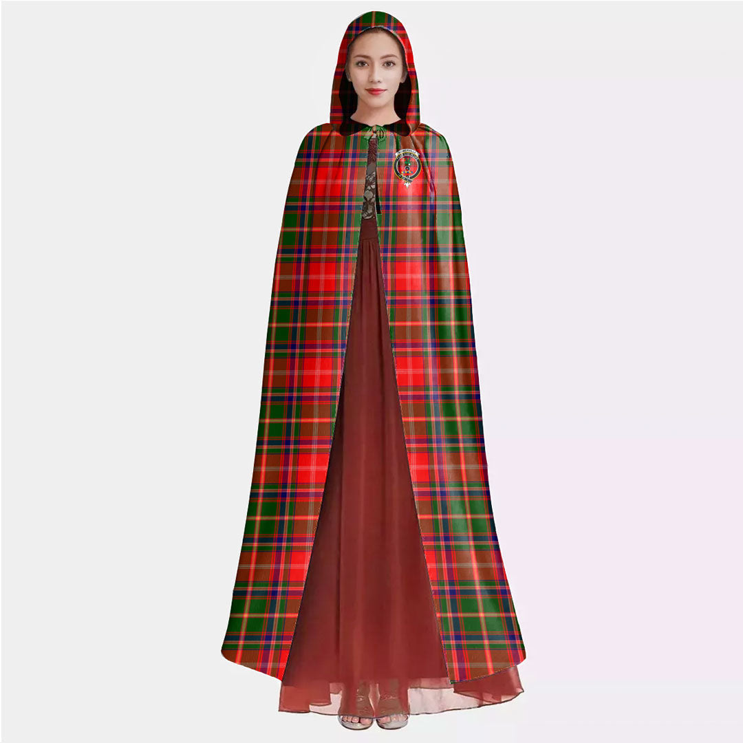 Somerville Modern Tartan Crest Hooded Cloak