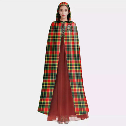 MacLachlan Hunting Modern Tartan Crest Hooded Cloak