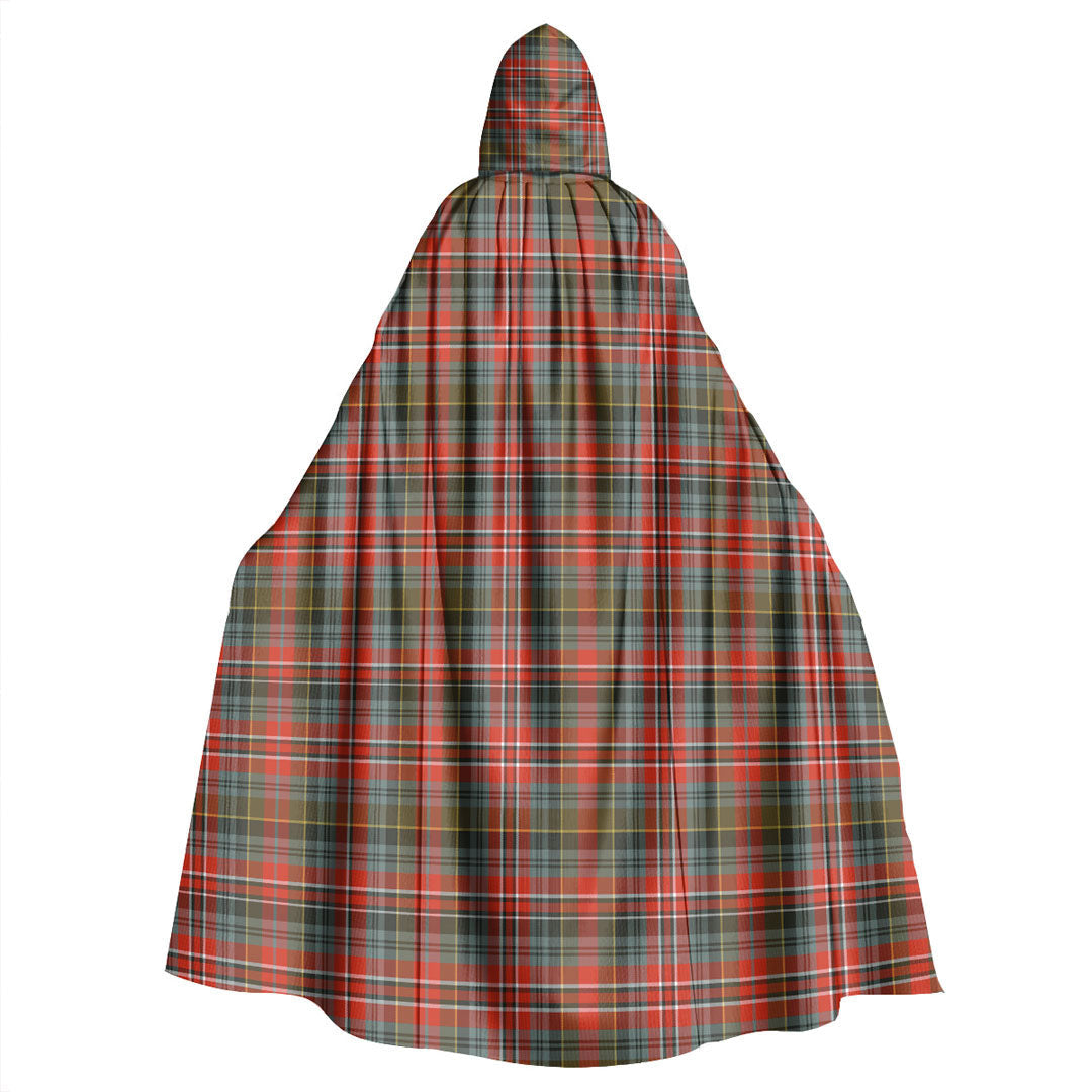 MacPherson Weathered Tartan Plaid Hooded Cloak