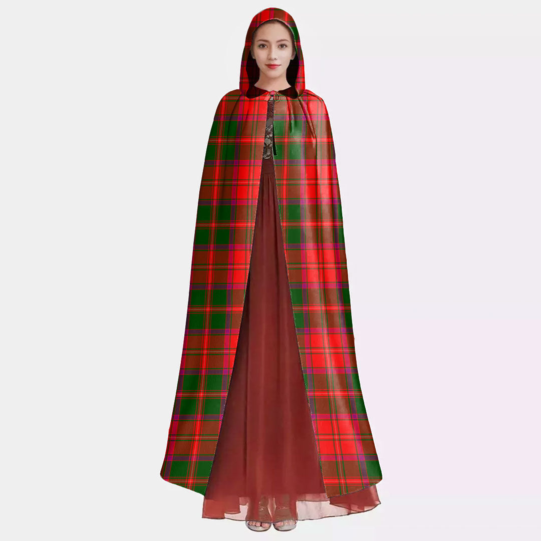 Crief District Tartan Plaid Hooded Cloak