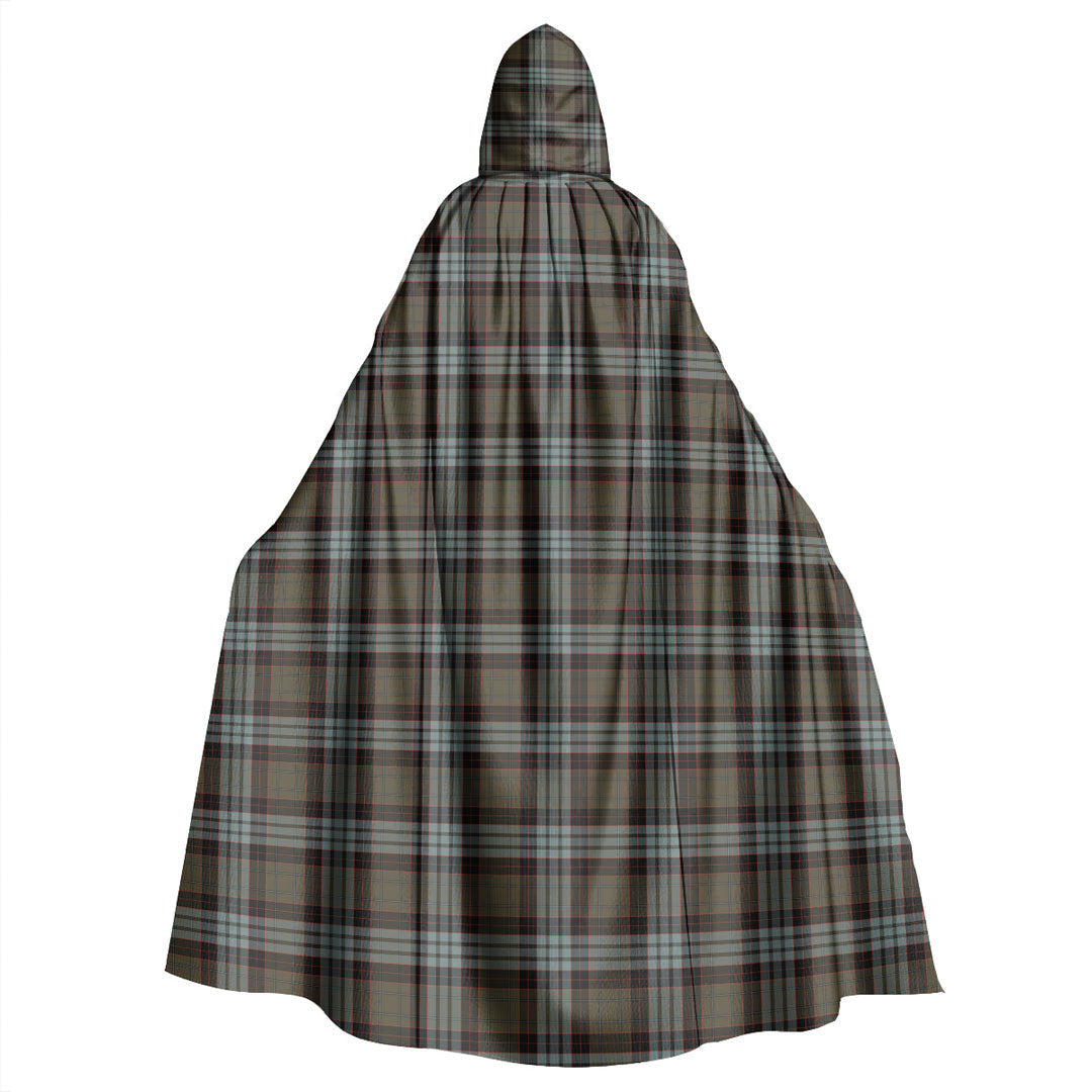 Stewart Old Weathered Tartan Plaid Hooded Cloak