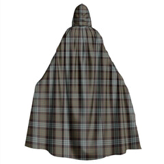 Stewart Old Weathered Tartan Plaid Hooded Cloak