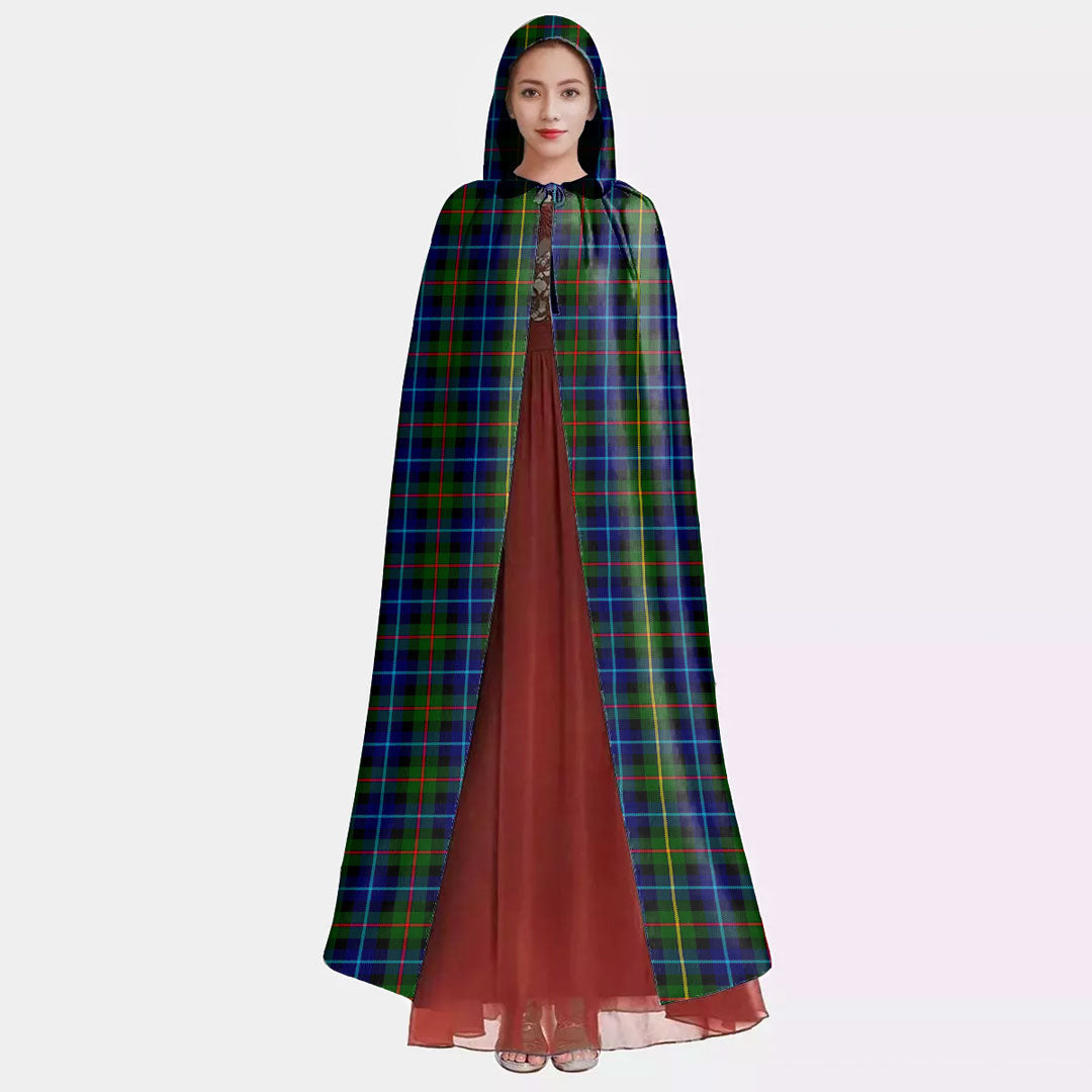 Smith Modern Tartan Plaid Hooded Cloak