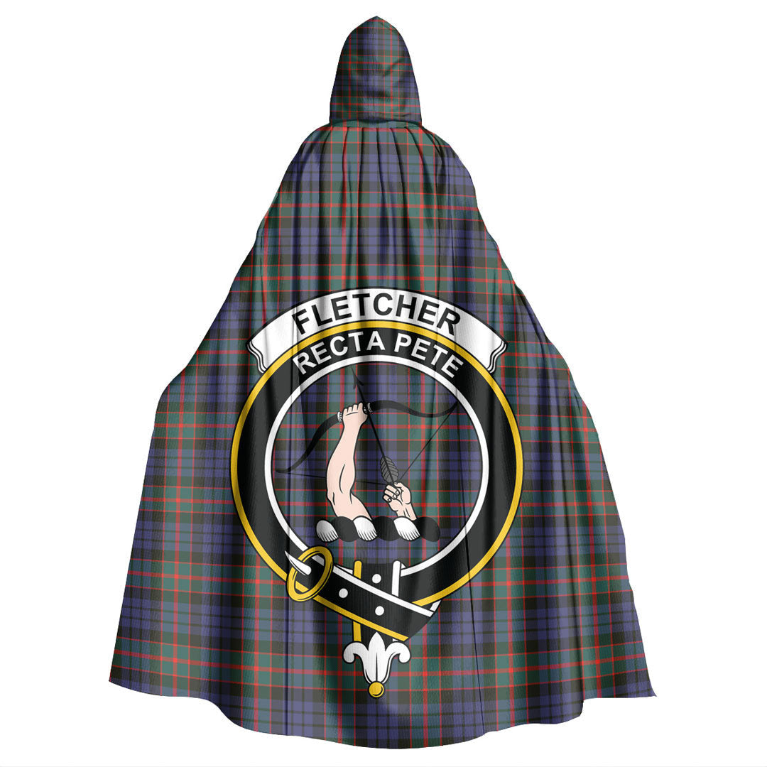 Fletcher of Dunans Tartan Crest Hooded Cloak