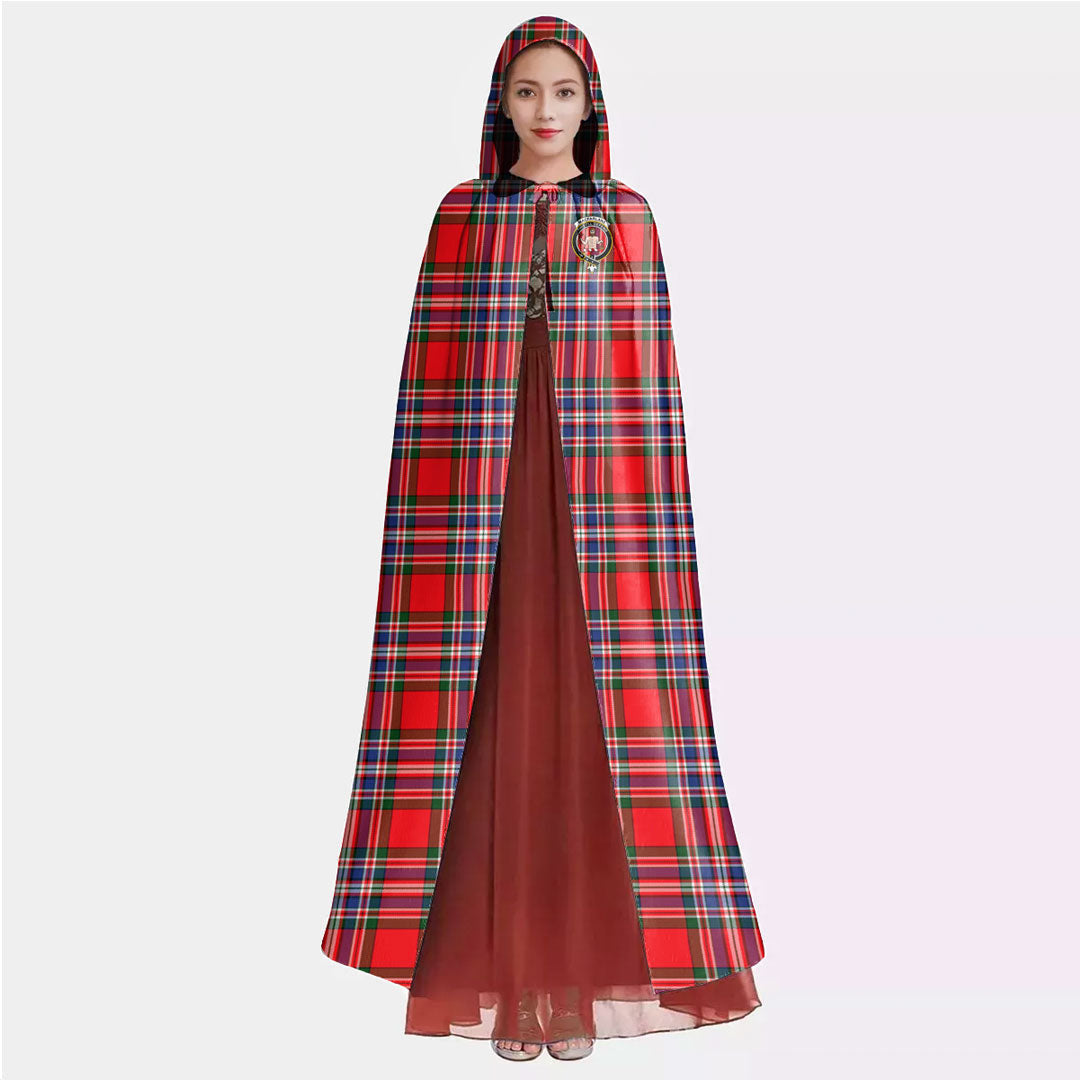 MacFarlane Modern Tartan Crest Hooded Cloak