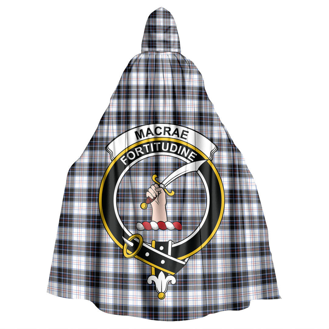 MacRae Dress Modern Tartan Crest Hooded Cloak