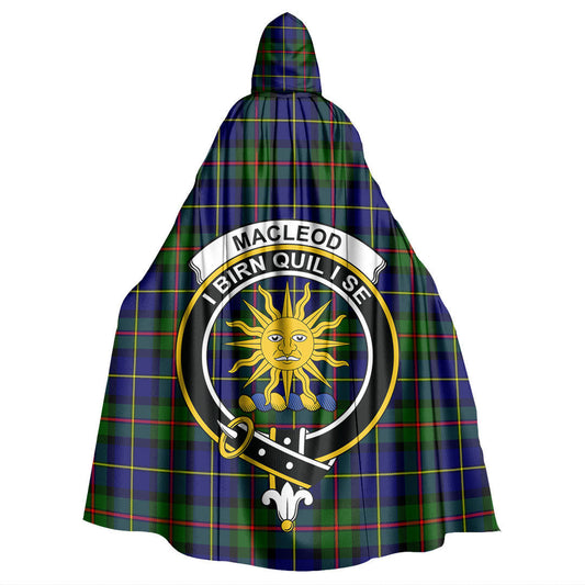 MacLeod of Harris Modern Tartan Crest Hooded Cloak