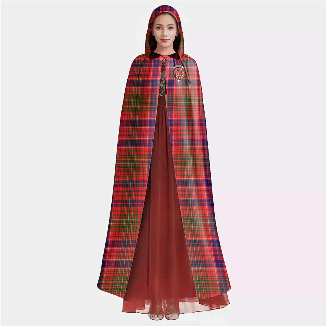 Lumsden Modern Tartan Crest Hooded Cloak