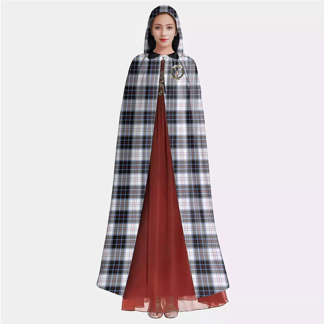 MacRae Dress Modern Tartan Crest Hooded Cloak